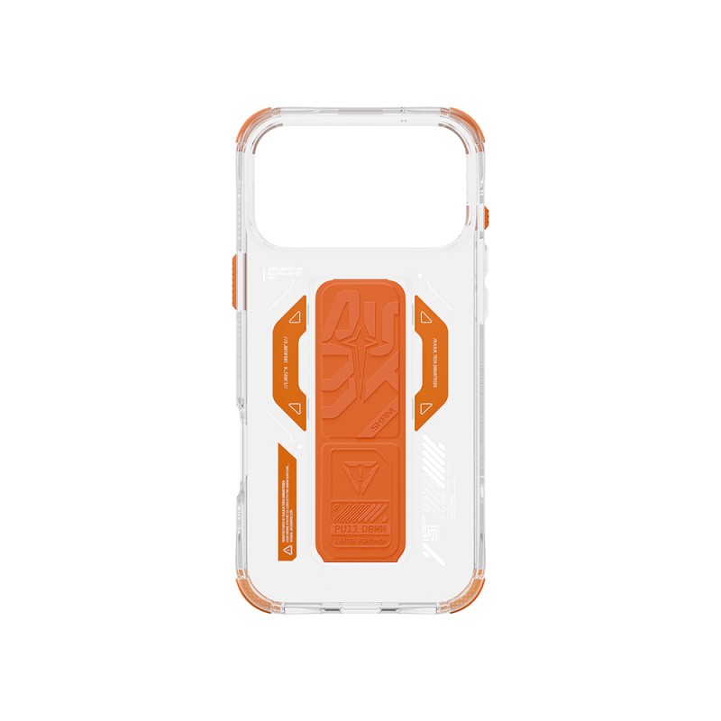 Apple iPhone 17 Pro Kılıf M-safe Şarj Özellikli Teknoloji Desenli Skinarma Helio Mag Charge Standlı Kapak - 6