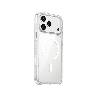 Apple iPhone 17 Pro Kılıf M-safe Şarj Özellikli Wiwu CS-202 Crystal Shield Pro Serisi Anti Yellowing Sert PC Kapak - 7
