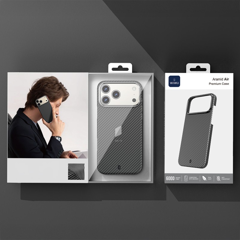 Apple iPhone 17 Pro Kılıf M-safe Şarj Özellikli Wiwu DCC-206 Aramid Air Kapak - 5