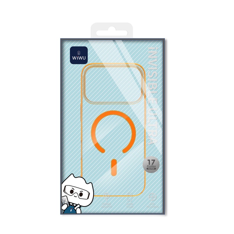 Apple iPhone 17 Pro Kılıf M-safe Şarj Özellikli Wiwu YXK-207 Invisible Pro Sert PC Kapak - 11