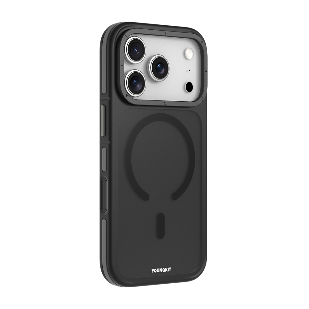Apple iPhone 17 Pro Kılıf M-safe Şarj Özellikli Youngkit Rock Sand Serisi Kapak