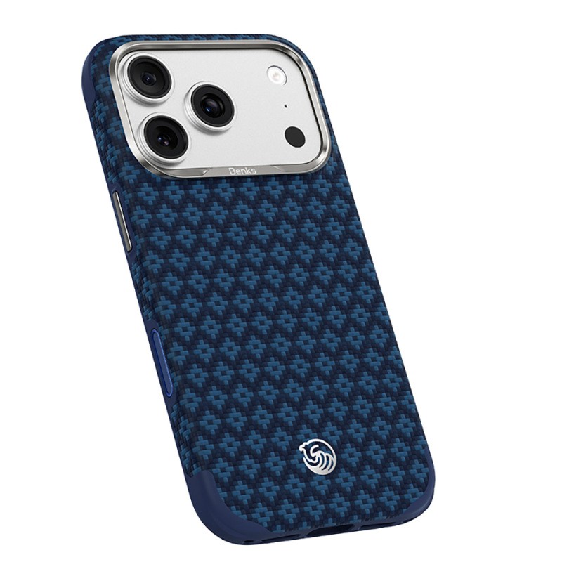 Apple iPhone 17 Pro Kılıf M-Safe Şarj Özellikli Yükseltilmiş Kamera Çerçeveli Benks ArmorGrid ArmorEdge X9 Serisi Kevlar Karbon Kapak - 3