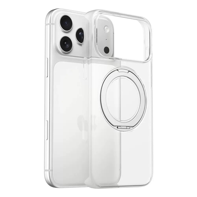 Apple iPhone 17 Pro Kılıf M-Safe Şarj Özellikli Zore Luzer 360 Standlı Kapak - 1