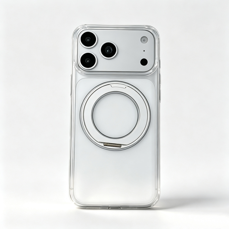 Apple iPhone 17 Pro Kılıf M-Safe Şarj Özellikli Zore Luzer 360 Standlı Kapak - 5