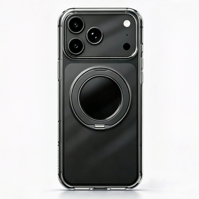 Apple iPhone 17 Pro Kılıf M-Safe Şarj Özellikli Zore Luzer 360 Standlı Kapak - 6