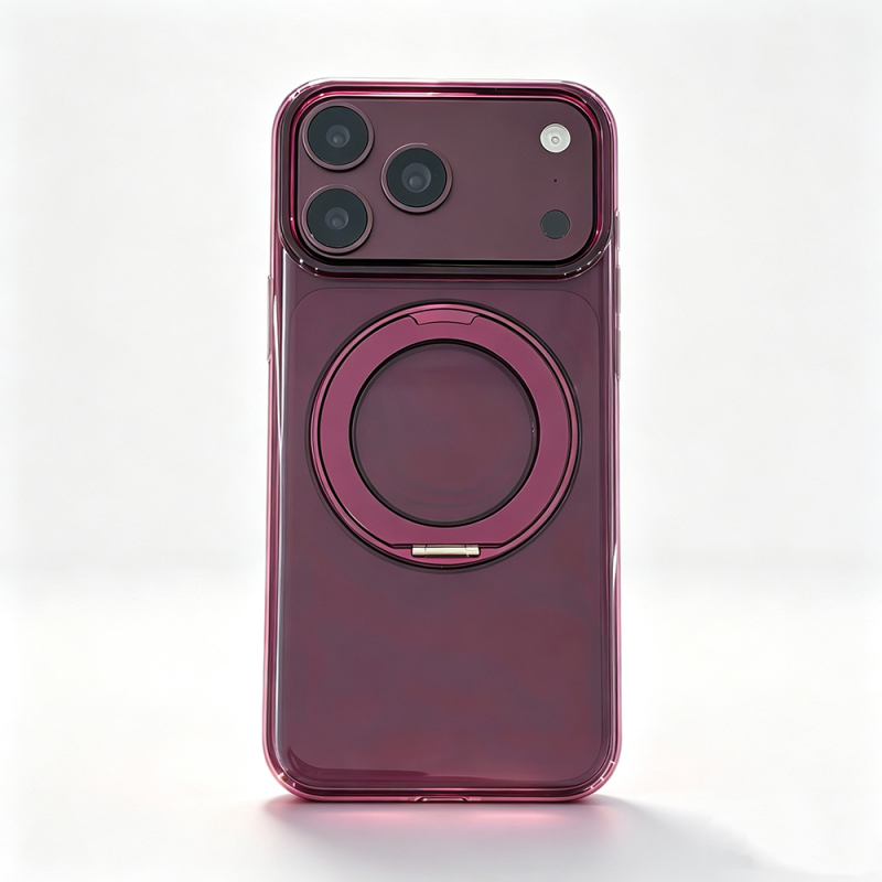 Apple iPhone 17 Pro Kılıf M-Safe Şarj Özellikli Zore Luzer 360 Standlı Kapak - 7