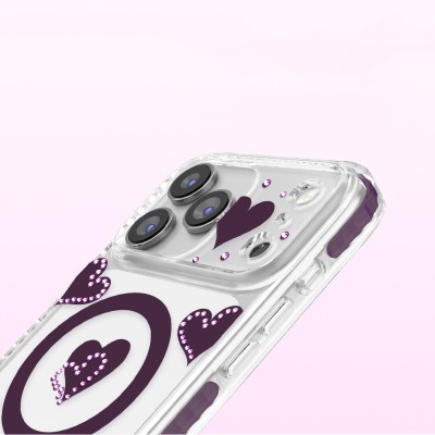 Apple iPhone 17 Pro Kılıf M-Safe Şarj Özellikli Zore Paris Elvo Sert PC Kapak - 14