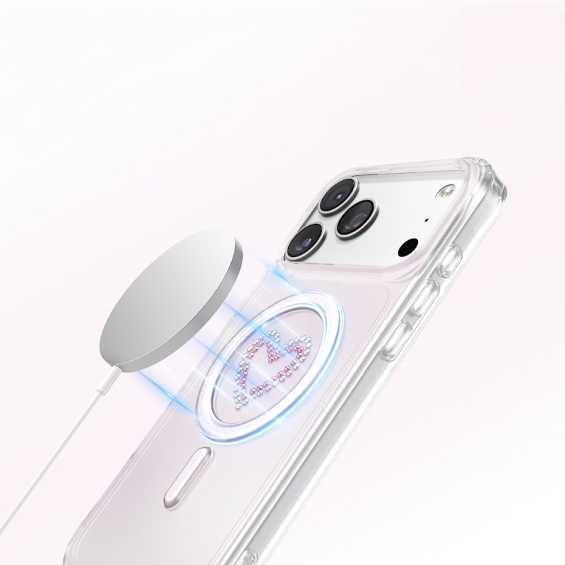 Apple iPhone 17 Pro Kılıf M-Safe Şarj Özellikli Zore Paris Mova Sert PC Kapak - 22