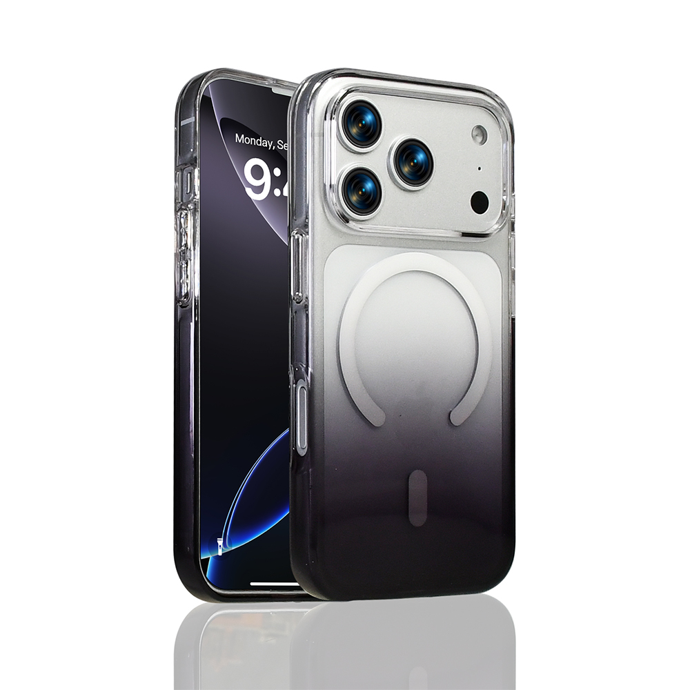 iPhone 17 Pro Kılıf M-Safe Şarj Özellikli Zore Septik Silikon Kapak - Siyah