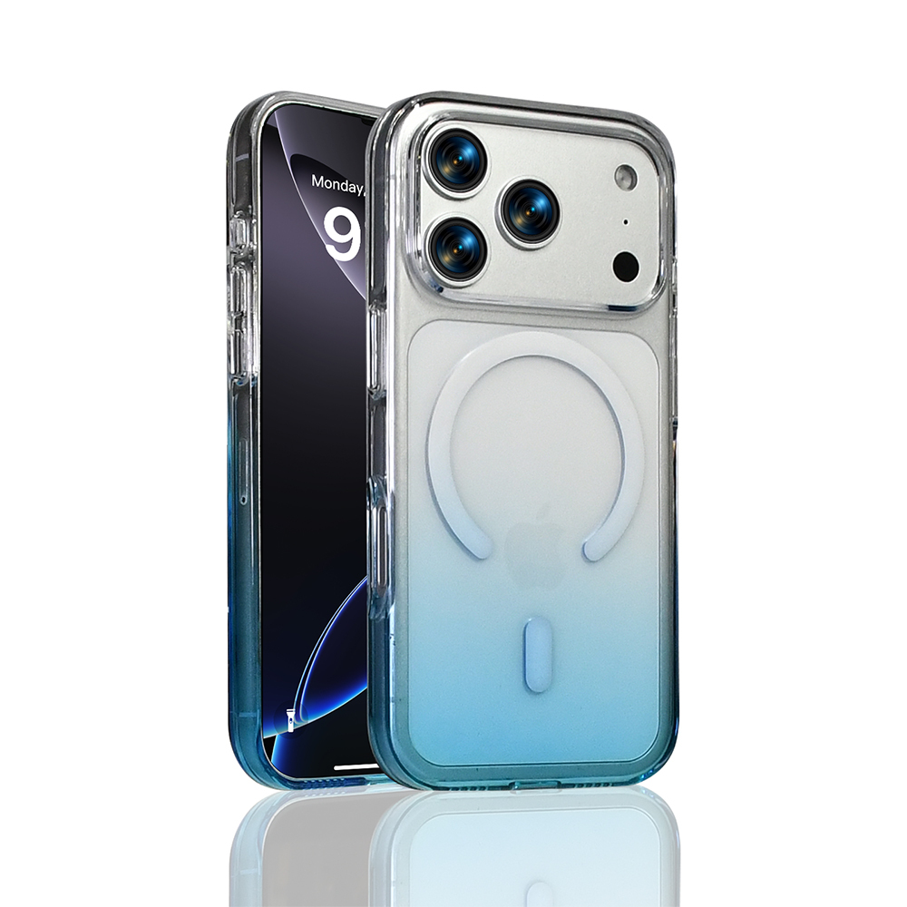 iPhone 17 Pro Kılıf M-Safe Şarj Özellikli Zore Septik Silikon Kapak - Turkuaz