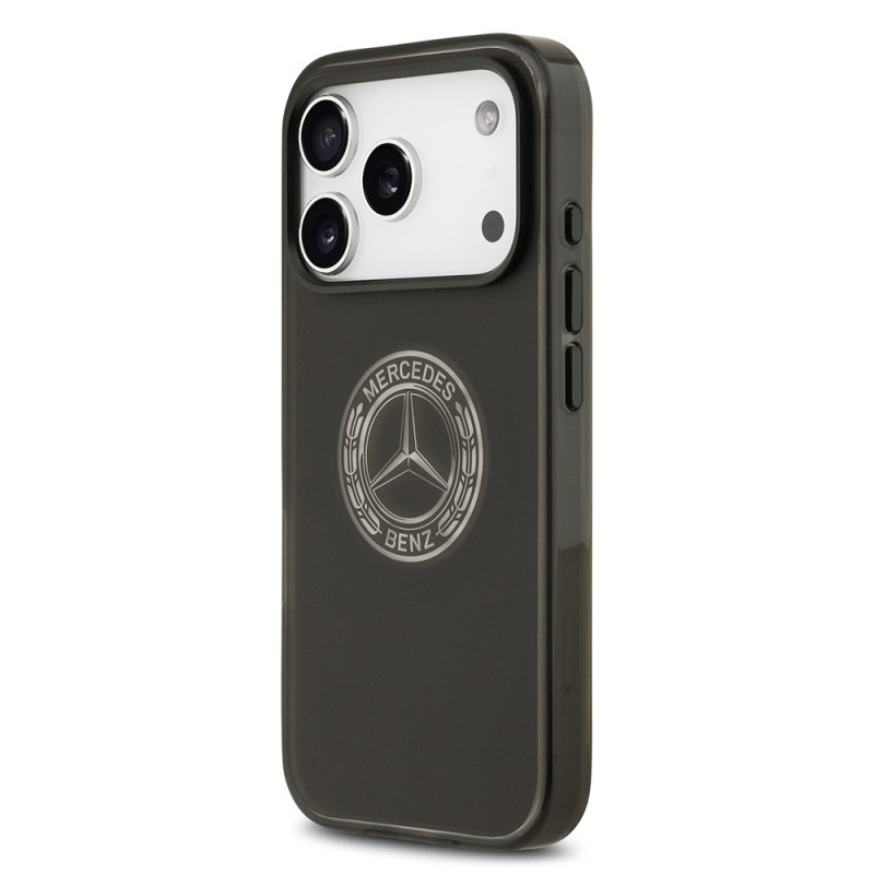 Apple iPhone 17 Pro Kılıf Mercedes Benz Orjinal Lisanslı M-safe Şarj Özellikli Buzlu PC Nostaljik Yıldız Dizayn Kapak - 4