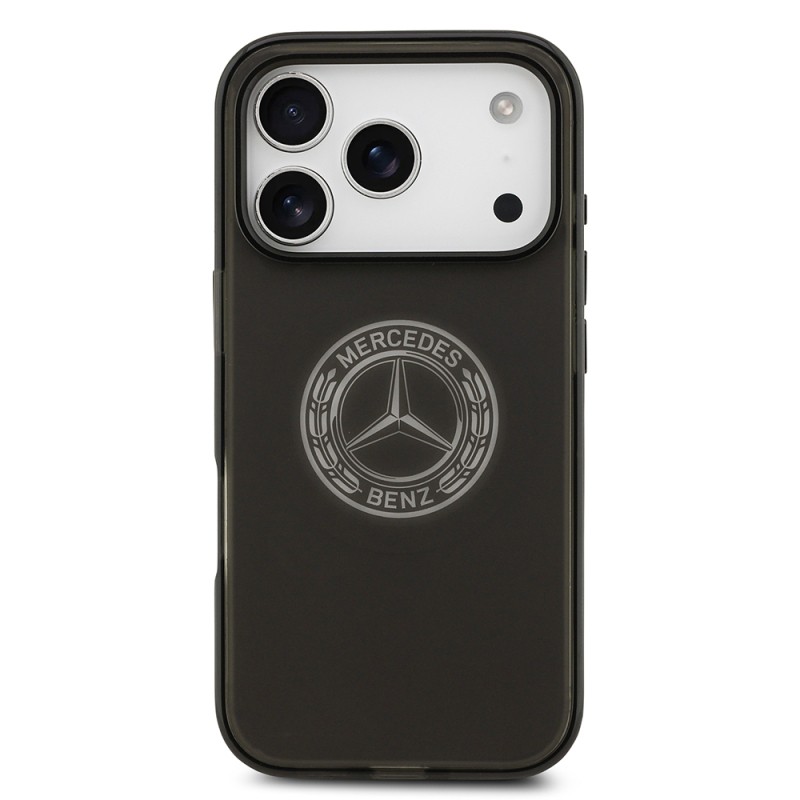 Apple iPhone 17 Pro Kılıf Mercedes Benz Orjinal Lisanslı M-safe Şarj Özellikli Buzlu PC Nostaljik Yıldız Dizayn Kapak - 5