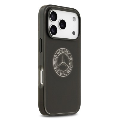 Apple iPhone 17 Pro Kılıf Mercedes Benz Orjinal Lisanslı M-safe Şarj Özellikli Buzlu PC Nostaljik Yıldız Dizayn Kapak - 6