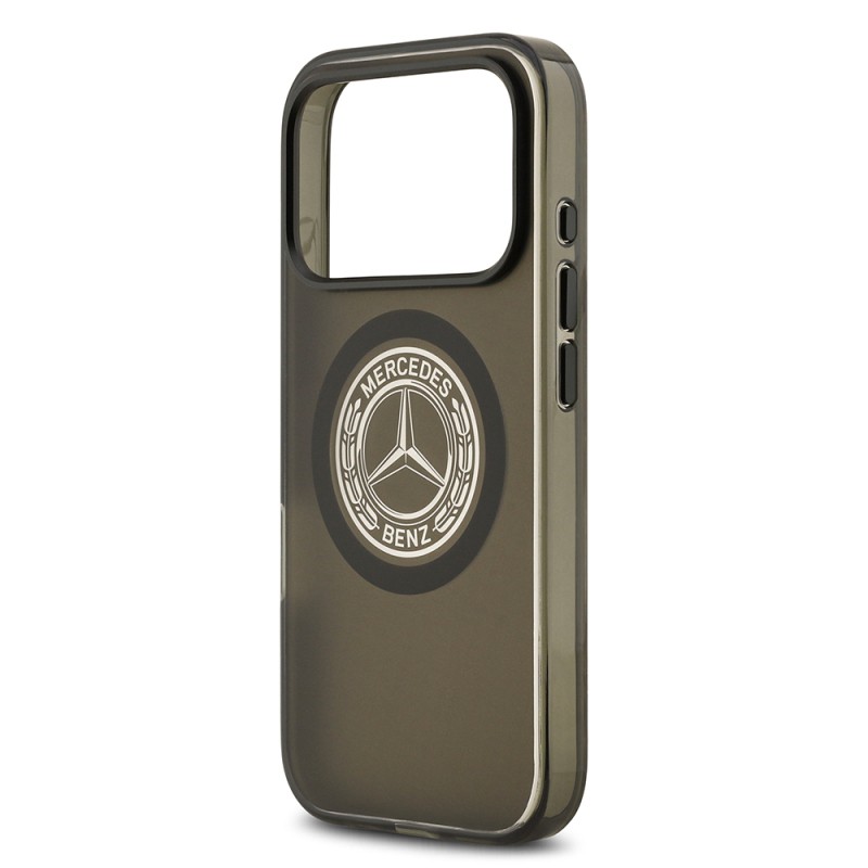 Apple iPhone 17 Pro Kılıf Mercedes Benz Orjinal Lisanslı M-safe Şarj Özellikli Buzlu PC Nostaljik Yıldız Dizayn Kapak - 8