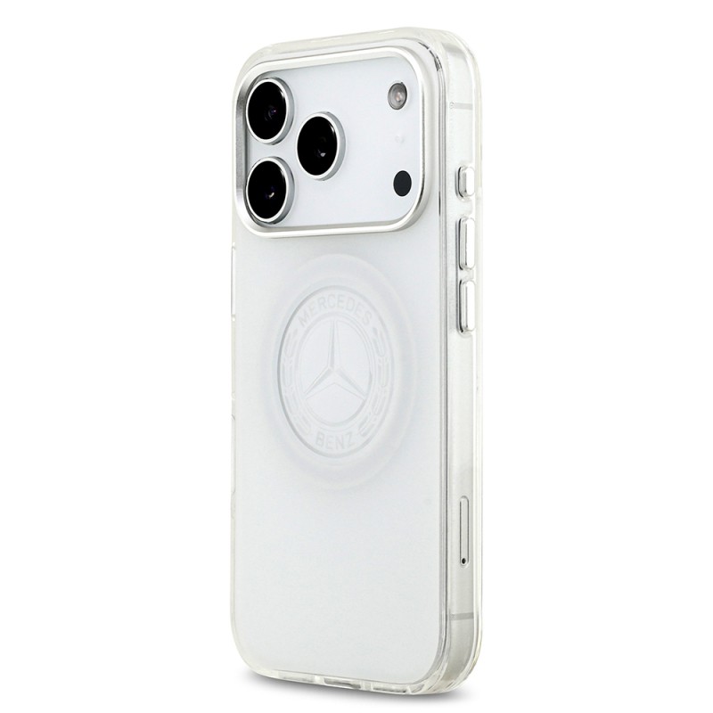 Apple iPhone 17 Pro Kılıf Mercedes Benz Orjinal Lisanslı M-safe Şarj Özellikli Buzlu PC Nostaljik Yıldız Dizayn Kapak - 10