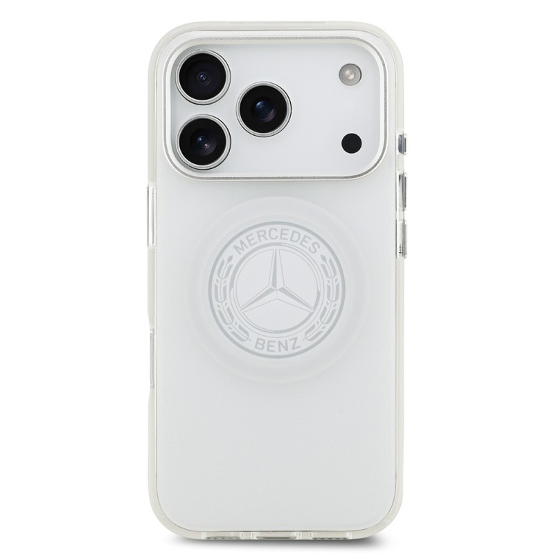 Apple iPhone 17 Pro Kılıf Mercedes Benz Orjinal Lisanslı M-safe Şarj Özellikli Buzlu PC Nostaljik Yıldız Dizayn Kapak - 11