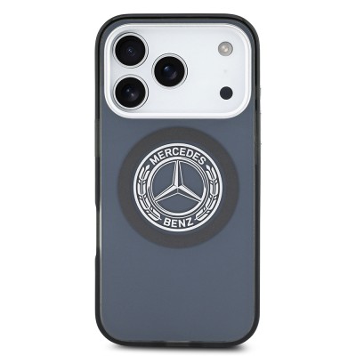 Apple iPhone 17 Pro Kılıf Mercedes Benz Orjinal Lisanslı M-safe Şarj Özellikli Çift Katmanlı PC Nostaljik Yıldız Dizayn Kapak - 7
