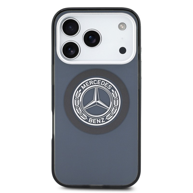 Apple iPhone 17 Pro Kılıf Mercedes Benz Orjinal Lisanslı M-safe Şarj Özellikli Çift Katmanlı PC Nostaljik Yıldız Dizayn Kapak - 7