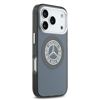 Apple iPhone 17 Pro Kılıf Mercedes Benz Orjinal Lisanslı M-safe Şarj Özellikli Çift Katmanlı PC Nostaljik Yıldız Dizayn Kapak - 8