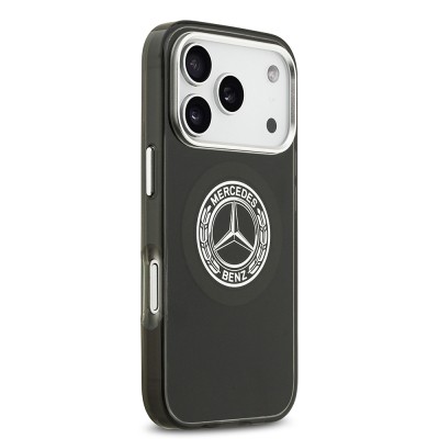 Apple iPhone 17 Pro Kılıf Mercedes Benz Orjinal Lisanslı M-safe Şarj Özellikli Çift Katmanlı PC Nostaljik Yıldız Dizayn Kapak - 14