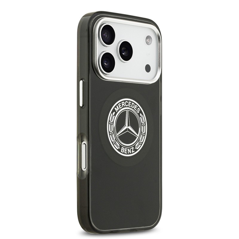 Apple iPhone 17 Pro Kılıf Mercedes Benz Orjinal Lisanslı M-safe Şarj Özellikli Çift Katmanlı PC Nostaljik Yıldız Dizayn Kapak - 14