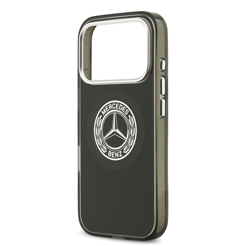Apple iPhone 17 Pro Kılıf Mercedes Benz Orjinal Lisanslı M-safe Şarj Özellikli Çift Katmanlı PC Nostaljik Yıldız Dizayn Kapak - 16