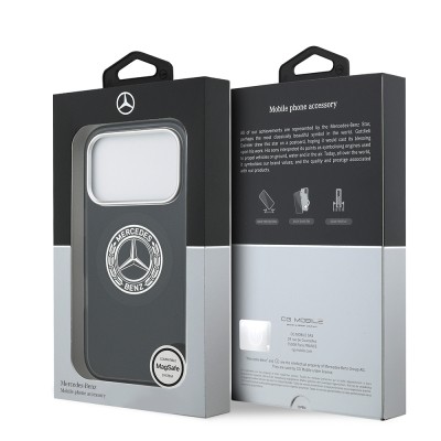 Apple iPhone 17 Pro Kılıf Mercedes Benz Orjinal Lisanslı M-safe Şarj Özellikli Çift Katmanlı PC Nostaljik Yıldız Dizayn Kapak - 31