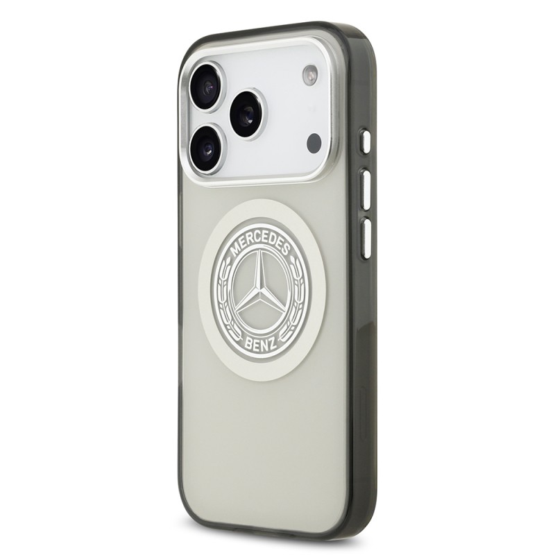 Apple iPhone 17 Pro Kılıf Mercedes Benz Orjinal Lisanslı M-safe Şarj Özellikli Çift Katmanlı PC Nostaljik Yıldız Dizayn Kapak - 18