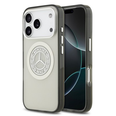 Apple iPhone 17 Pro Kılıf Mercedes Benz Orjinal Lisanslı M-safe Şarj Özellikli Çift Katmanlı PC Nostaljik Yıldız Dizayn Kapak - 4
