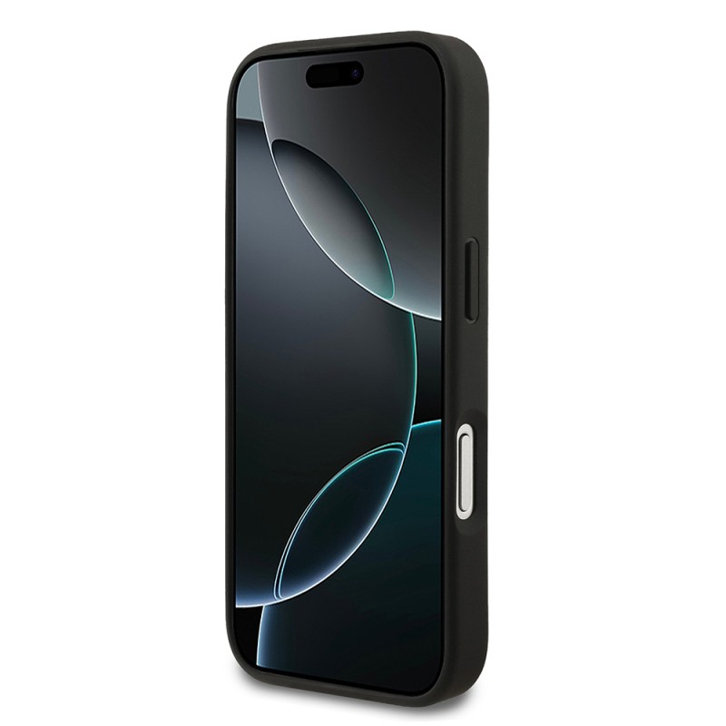 Apple iPhone 17 Pro Kılıf Mercedes Benz Orjinal Lisanslı M-safe Şarj Özellikli Dokulu Desenli Deri Kapak - 7