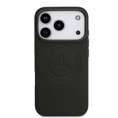 Apple iPhone 17 Pro Kılıf Mercedes Benz Orjinal Lisanslı M-safe Şarj Özellikli Hakiki Deri Nostaljik Yıldız Dizayn Kapak - 5