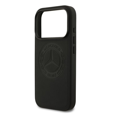 Apple iPhone 17 Pro Kılıf Mercedes Benz Orjinal Lisanslı M-safe Şarj Özellikli Hakiki Deri Nostaljik Yıldız Dizayn Kapak - 8
