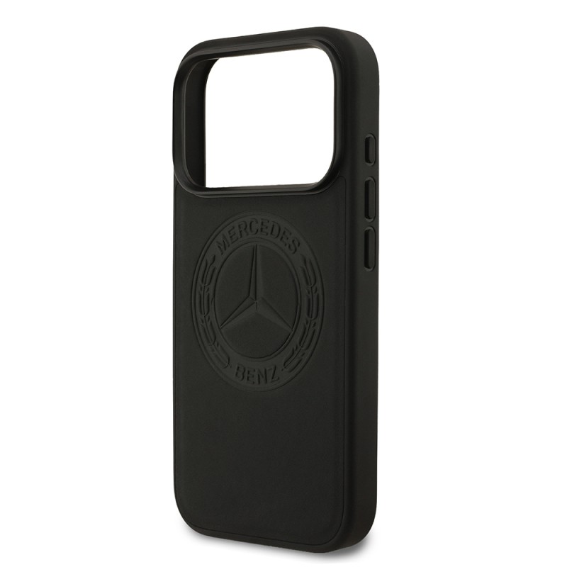 Apple iPhone 17 Pro Kılıf Mercedes Benz Orjinal Lisanslı M-safe Şarj Özellikli Hakiki Deri Nostaljik Yıldız Dizayn Kapak - 8