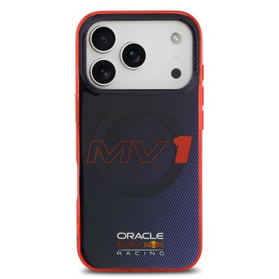 Apple iPhone 17 Pro Kılıf Redbull Orjinal Lisanslı M-safe Şarj Özellikli Çift Katmanlı Çizgi Desenli Sert PC MV Kapak - 4