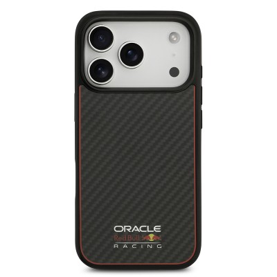 Apple iPhone 17 Pro Kılıf Redbull Orjinal Lisanslı M-safe Şarj Özellikli Karbon Fiber Parlayan Logolu Kapak - 4