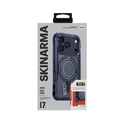 Apple iPhone 17 Pro Kılıf SkinArma M-safe Şarj Özellikli Airbag Tasarımlı Magma Kapak - 5