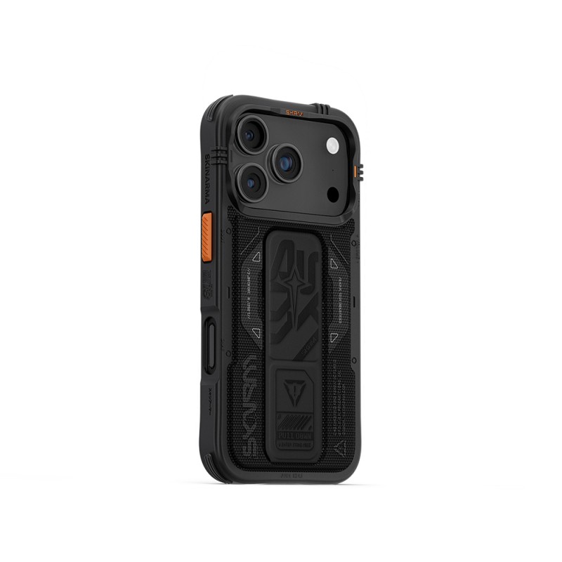 Apple iPhone 17 Pro Kılıf SkinArma M-safe Şarj Özellikli Airbag Tasarımlı Standlı Phantom Kapak - 1