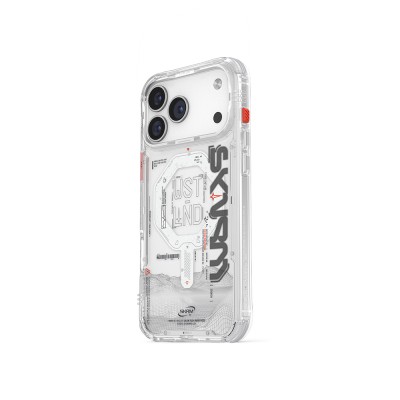 Apple iPhone 17 Pro Kılıf Skinarma M-safe Şarj Özellikli Yazı Desenli Airbag Tasarımlı Sonix Kapak - 5