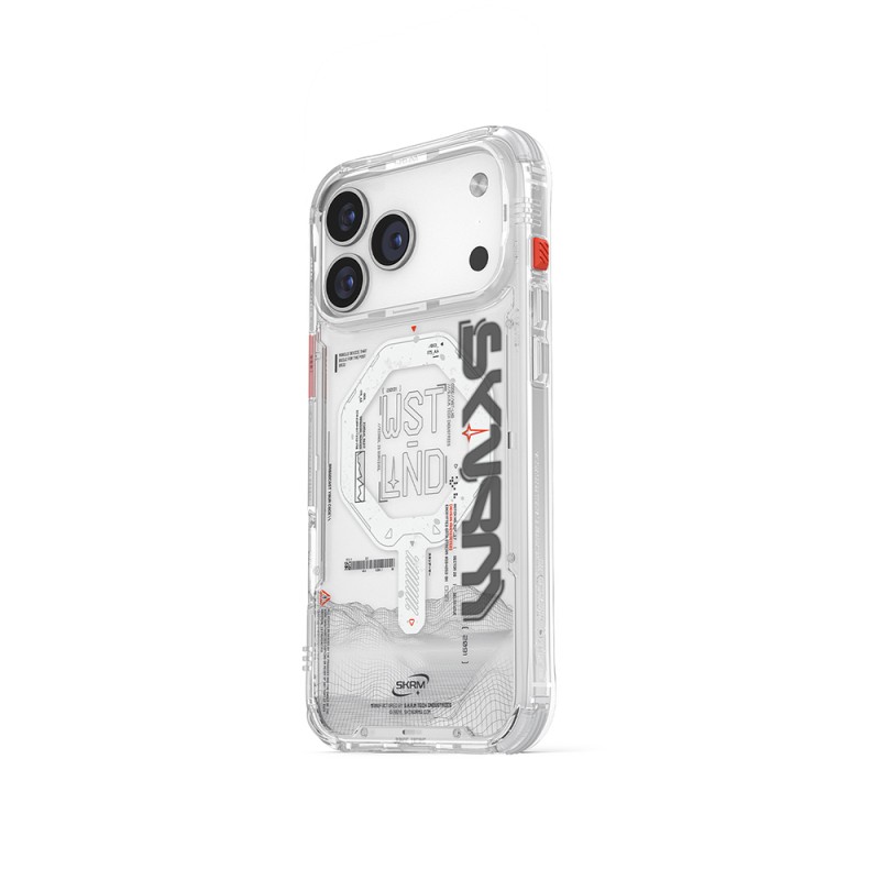 Apple iPhone 17 Pro Kılıf Skinarma M-safe Şarj Özellikli Yazı Desenli Airbag Tasarımlı Sonix Kapak - 5