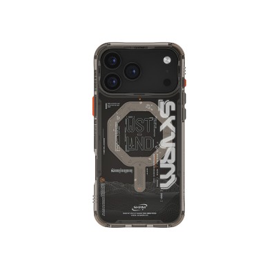 Apple iPhone 17 Pro Kılıf Skinarma M-safe Şarj Özellikli Yazı Desenli Airbag Tasarımlı Sonix Kapak - 10