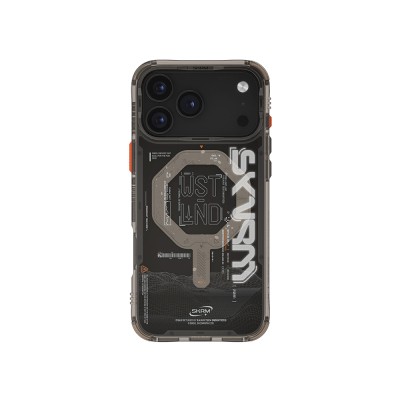 Apple iPhone 17 Pro Kılıf Skinarma M-safe Şarj Özellikli Yazı Desenli Airbag Tasarımlı Sonix Kapak - 3