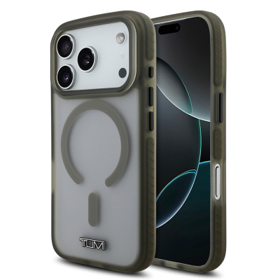 Apple iPhone 17 Pro Kılıf TUMI Orjinal Lisanslı M-safe Şarj Özellikli Buzlu Transparan Kapak - TUMI