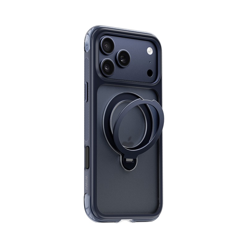 Apple iPhone 17 Pro Kılıf Wiwu AS-203 AeroShield Ultra Serisi M-safe Şarj Özellikli Airbag Tasarımlı Standlı Kapak - 6