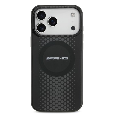 Apple iPhone 17 Pro Max Case AMG Original Licensed Double Layer Large Logo Honeycomb Pattern Cover - 3