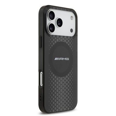Apple iPhone 17 Pro Max Case AMG Original Licensed Double Layer Large Logo Honeycomb Pattern Cover - 5