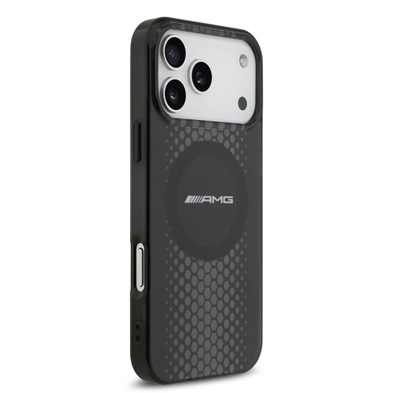 Apple iPhone 17 Pro Max Case AMG Original Licensed Double Layer Large Logo Honeycomb Pattern Cover - 5