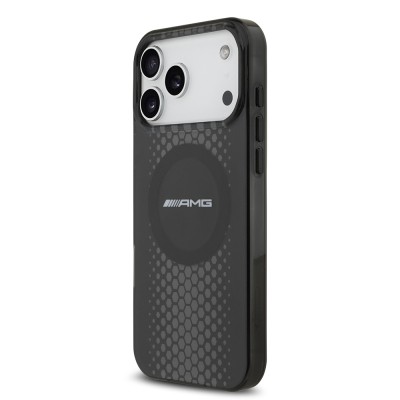 Apple iPhone 17 Pro Max Case AMG Original Licensed Double Layer Large Logo Honeycomb Pattern Cover - 4