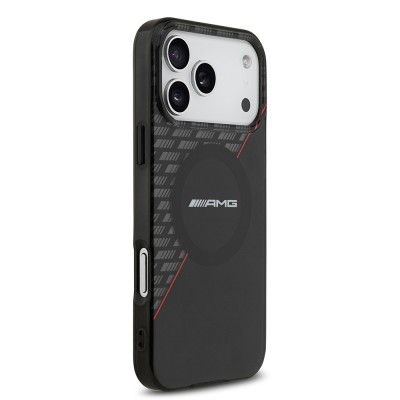 Apple iPhone 17 Pro Max Case AMG Original Licensed M-Safe Charging Feature Dual Layer Red Cross Striped Cover - 5