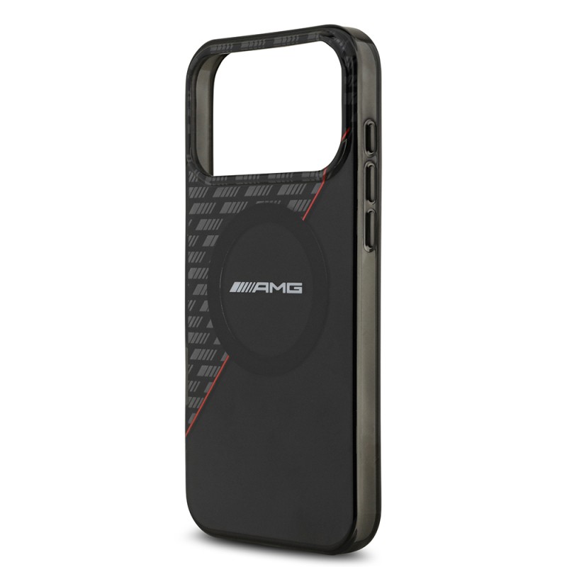 Apple iPhone 17 Pro Max Case AMG Original Licensed M-Safe Charging Feature Dual Layer Red Cross Striped Cover - 7