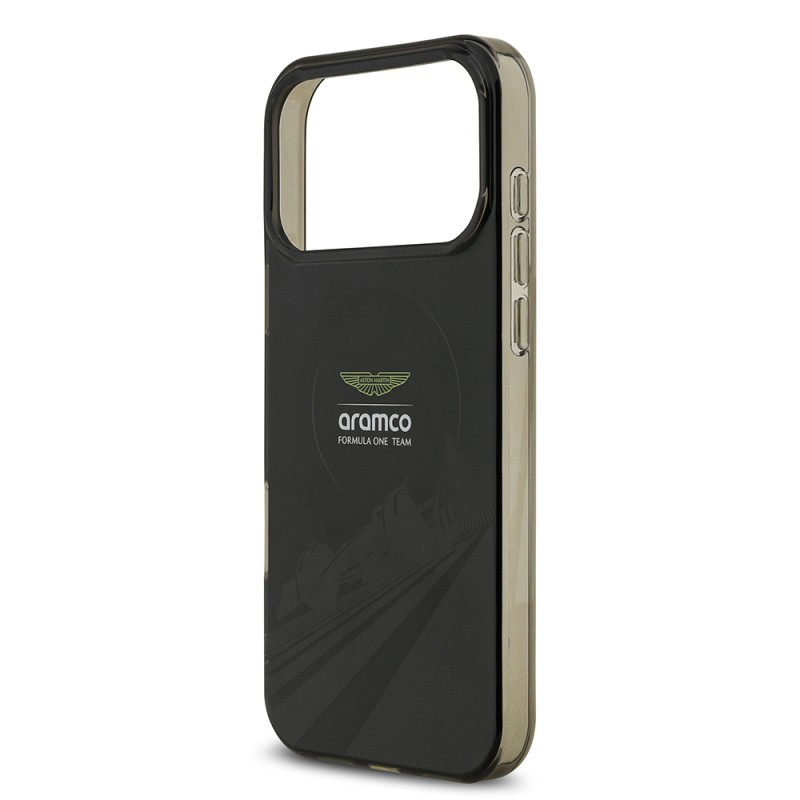 Apple iPhone 17 Pro Max Case Aston Martin Original Licensed M-Safe Charging Feature IML Print Logo Formula Design Cover - 7